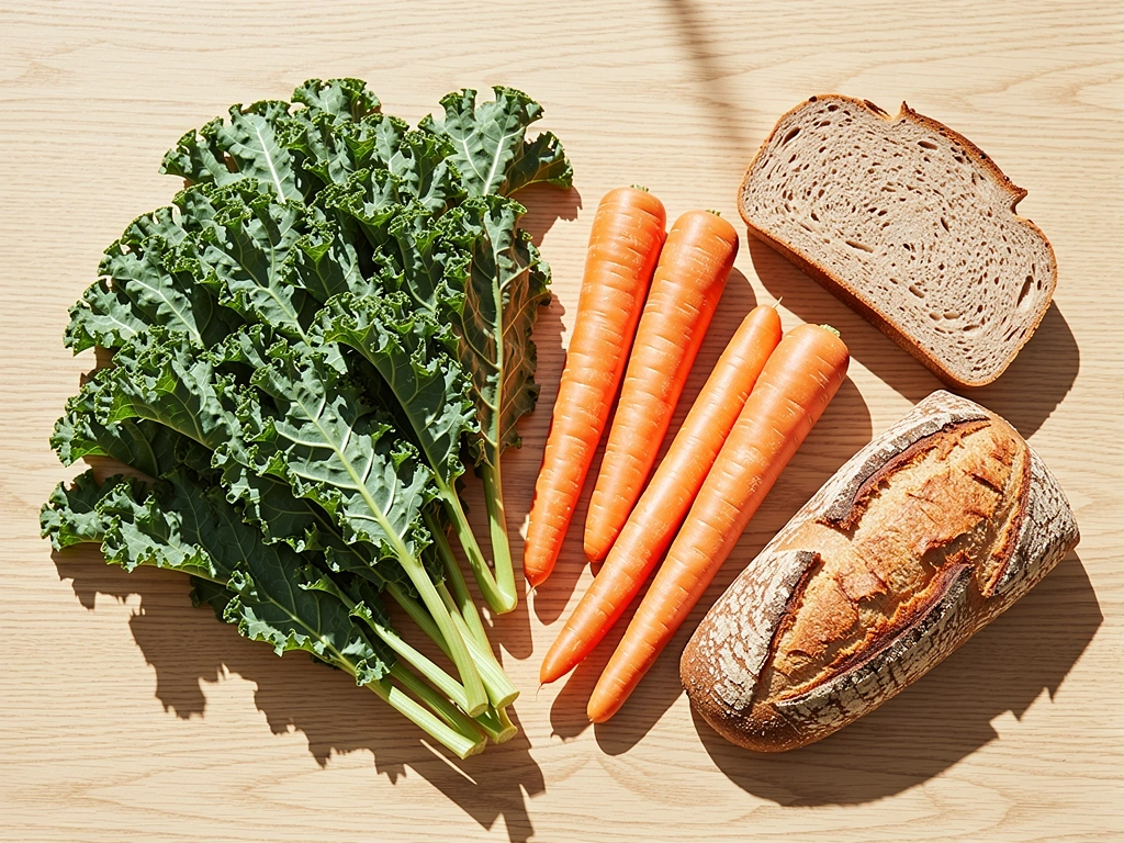 Verse ingrediënten op een houten aanrecht