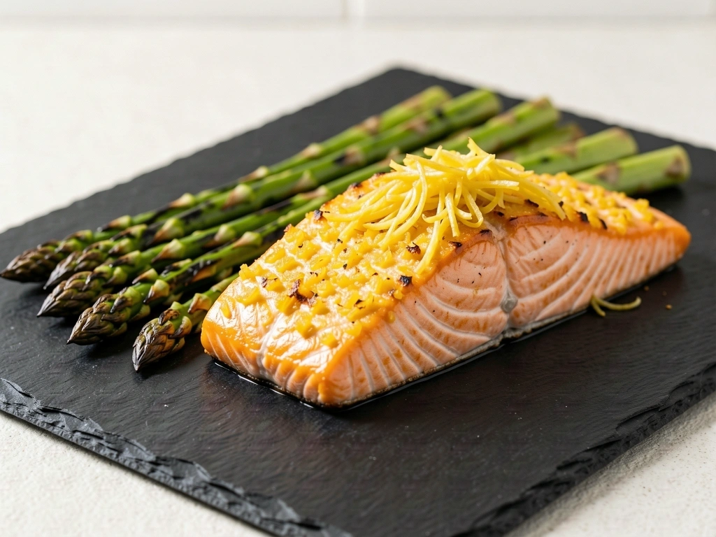 Citroen-Zalm met Asperges